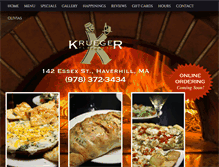 Tablet Screenshot of kruegerflatbread.com